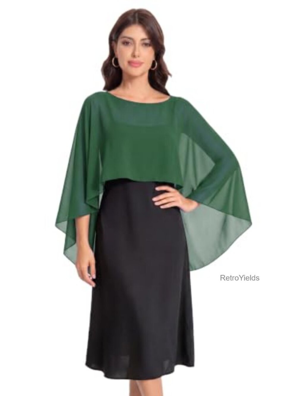 Chiffon Shawl Wrap Capelet for Evening & Wedding Dresses